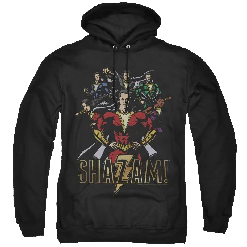 Shazam Movie Group Of Heroes - Pullover Hoodie Bolero Style Sweater