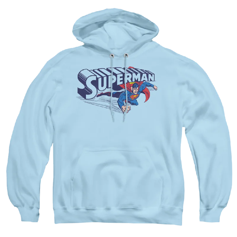 Superman Under Logo - Pullover Hoodie Blouson Sleeve Pullover