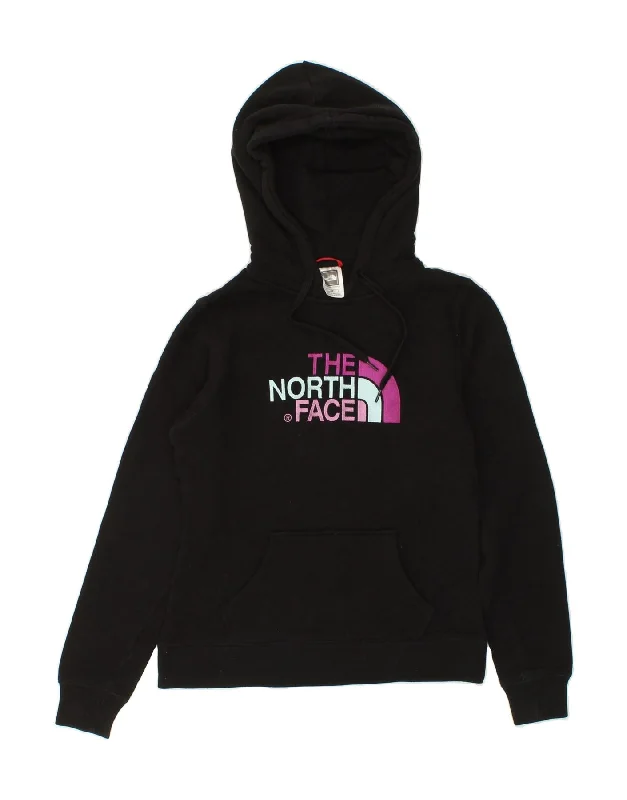 THE NORTH FACE Womens Graphic Hoodie Jumper UK 10 Small Black Cotton Hoodie with Sequins Glamorous Eye-catching THE NORTH FACE Womens Graphic Hoodie Jumper UK 10 Small Black Cotton Hoodie with Sequins Glamorous Eye-catching