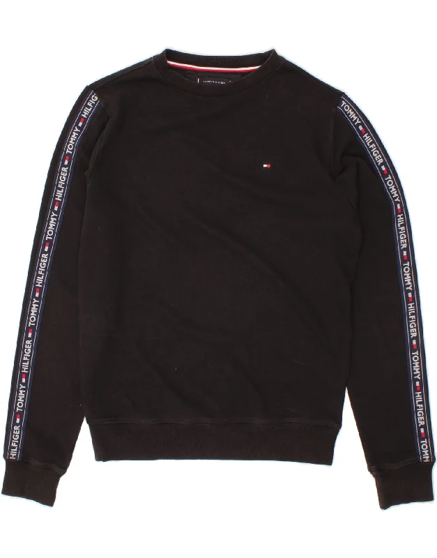 TOMMY HILFIGER Mens Graphic Sweatshirt Jumper Small Black Cotton Hoodie with Camouflage Military Edgy TOMMY HILFIGER Mens Graphic Sweatshirt Jumper Small Black Cotton Hoodie with Camouflage Military Edgy