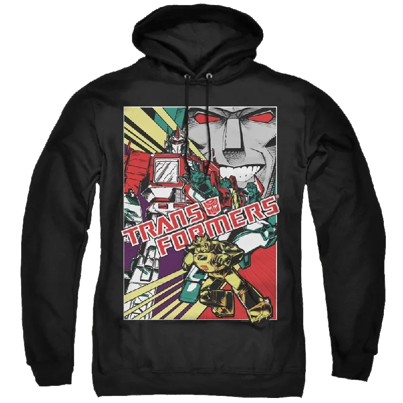 Transformers Comic Poster - Pullover Hoodie Fitted Ribbed Sweater