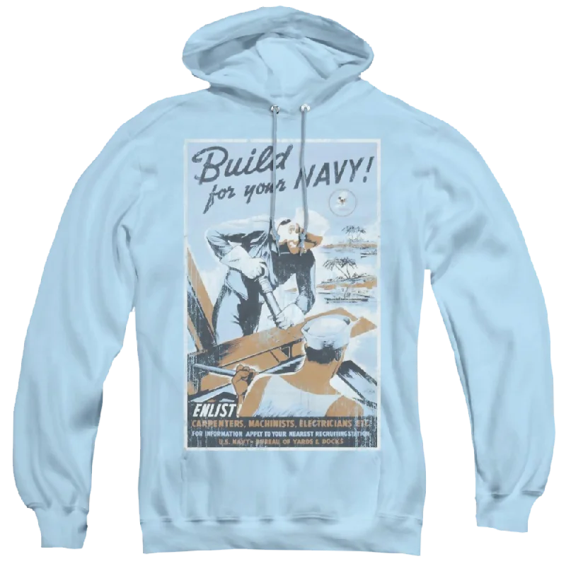 U.S. Navy Build Your Navy - Pullover Hoodie Batwing Sleeve Top