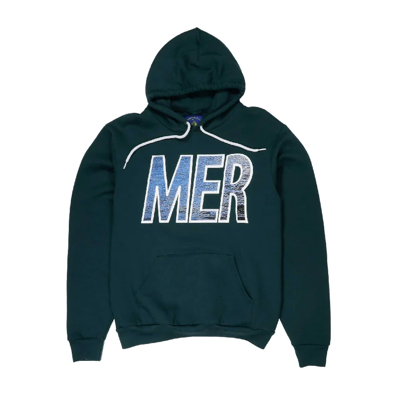 Women's Mer Hoodie Green Pullover Hoodie Sarouel Sleeve Pullover