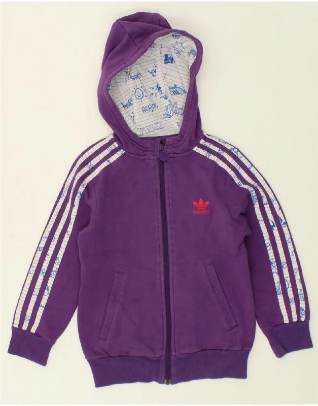 ADIDAS Girls Graphic Zip Hoodie Sweater 6-7 Years Purple Polyester Terry Blend Velvet Blend Canvas Blend ADIDAS Girls Graphic Zip Hoodie Sweater 6-7 Years Purple Polyester Terry Blend Velvet Blend Canvas Blend