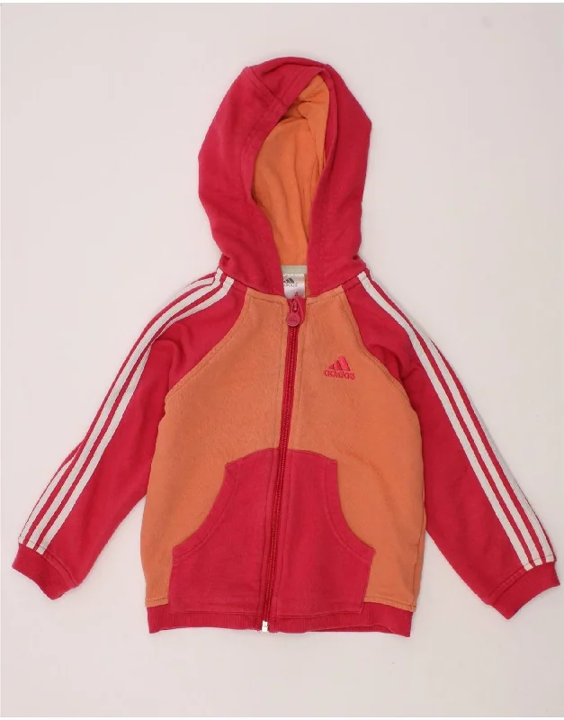 ADIDAS Girls Zip Hoodie Sweater 3-4 Years Orange Colourblock Cotton Jersey Fabric Tulle Fabric Batik Fabric ADIDAS Girls Zip Hoodie Sweater 3-4 Years Orange Colourblock Cotton Jersey Fabric Tulle Fabric Batik Fabric