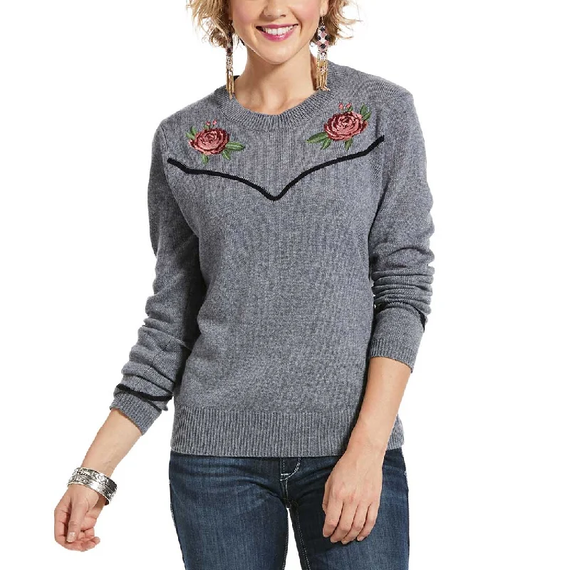 Ariat Women's Sharp Shooter Sweater Beaded Sweater Sequined Faux Fur