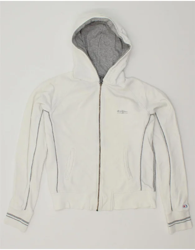 CHAMPION Womens Heritage Classics Zip Hoodie Sweater UK 14 Medium White Faux Fur Fabric Real Fur Fabric Shearling Fabric CHAMPION Womens Heritage Classics Zip Hoodie Sweater UK 14 Medium White Faux Fur Fabric Real Fur Fabric Shearling Fabric
