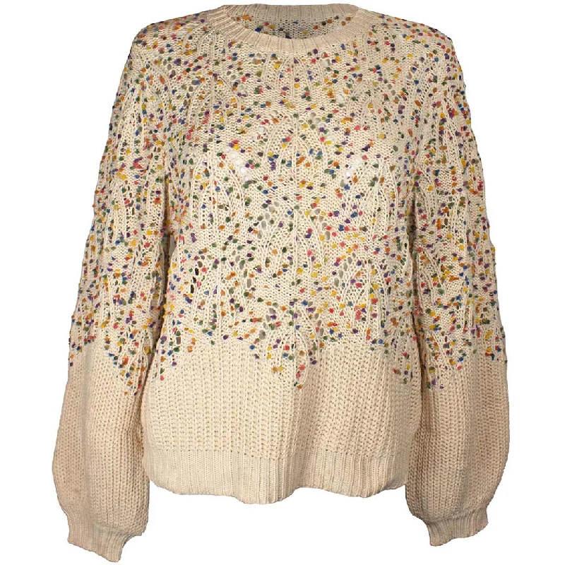 En/Kay Women's Confetti Knit Sweater Elegant Classic Vintage