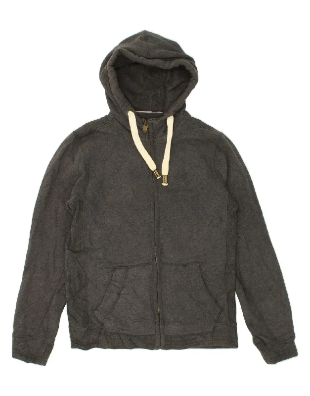 FAT FACE Mens Zip Hoodie Sweater Small Grey Cotton Modern Contemporary Chic