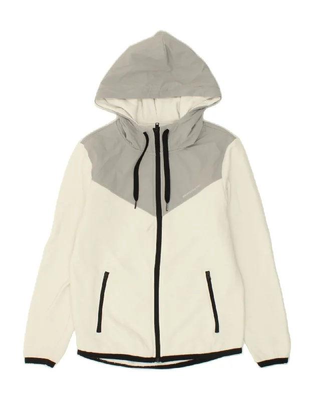 HOLLISTER Mens Zip Hoodie Sweater XS White Colourblock Cotton Embroidered Appliqued Beaded HOLLISTER Mens Zip Hoodie Sweater XS White Colourblock Cotton Embroidered Appliqued Beaded