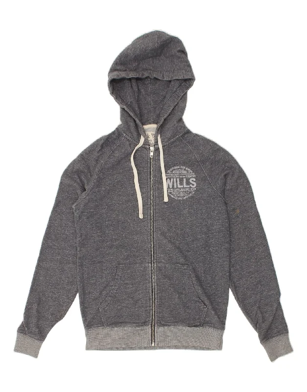 JACK WILLS Mens Graphic Zip Hoodie Sweater XS Grey Flecked Cotton Ribbed Striped Patterned JACK WILLS Mens Graphic Zip Hoodie Sweater XS Grey Flecked Cotton Ribbed Striped Patterned