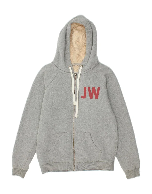 JACK WILLS Womens Graphic Zip Hoodie Sweater UK 12 Medium Grey Flecked Wool Fabric Cashmere Fabric Tweed Fabric JACK WILLS Womens Graphic Zip Hoodie Sweater UK 12 Medium Grey Flecked Wool Fabric Cashmere Fabric Tweed Fabric