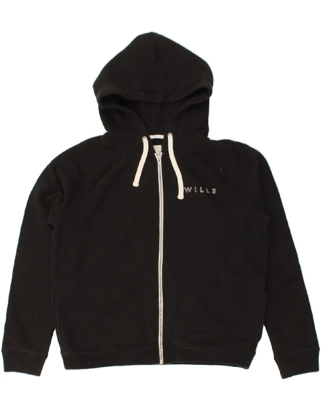 JACK WILLS Womens Loose Fit Zip Hoodie Sweater UK 16 Large Black Cotton Handmade Hand-knitted Hand-woven JACK WILLS Womens Loose Fit Zip Hoodie Sweater UK 16 Large Black Cotton Handmade Hand-knitted Hand-woven