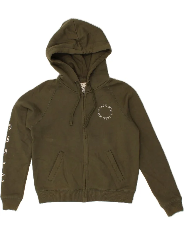 JACK WILLS Womens Oversized Graphic Zip Hoodie Sweater UK 10 Small Green Tailored Straight A-Line JACK WILLS Womens Oversized Graphic Zip Hoodie Sweater UK 10 Small Green Tailored Straight A-Line