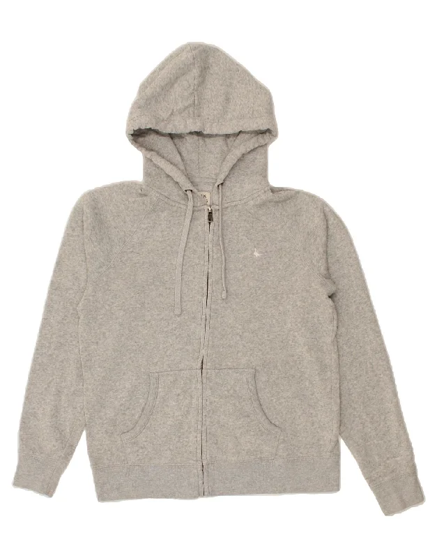 JACK WILLS Womens Zip Hoodie Sweater UK 14 Large Grey Cotton Hooded Caped Shawl Collar JACK WILLS Womens Zip Hoodie Sweater UK 14 Large Grey Cotton Hooded Caped Shawl Collar