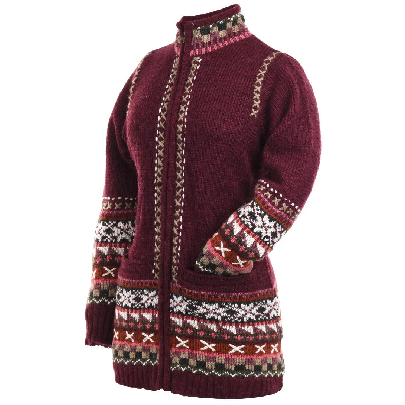 Lost Horizons Women's Red Kirstin Sweater Sequined Glittery Shiny