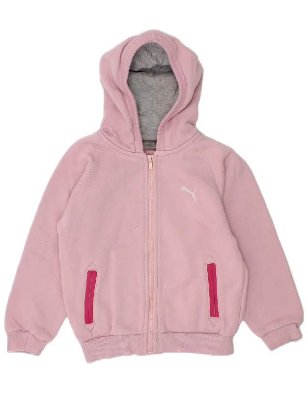 PUMA Girls Zip Hoodie Sweater 2-3 Years Pink Cotton Lightweight Heavyweight Midweight PUMA Girls Zip Hoodie Sweater 2-3 Years Pink Cotton Lightweight Heavyweight Midweight