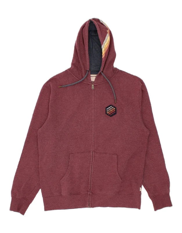 SALTROCK Mens Graphic Zip Hoodie Sweater 2XL Maroon Notch Collar Peter Pan Collar Cowl Neck SALTROCK Mens Graphic Zip Hoodie Sweater 2XL Maroon Notch Collar Peter Pan Collar Cowl Neck