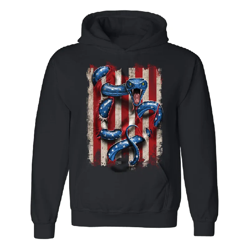 Zexpa Apparelâ„¢ Patriotic American Serpent Snake Unisex Hoodie 4th of July USA Sweater Modern Contemporary Chic Zexpa Apparelâ„¢ Patriotic American Serpent Snake Unisex Hoodie 4th of July USA Sweater Modern Contemporary Chic