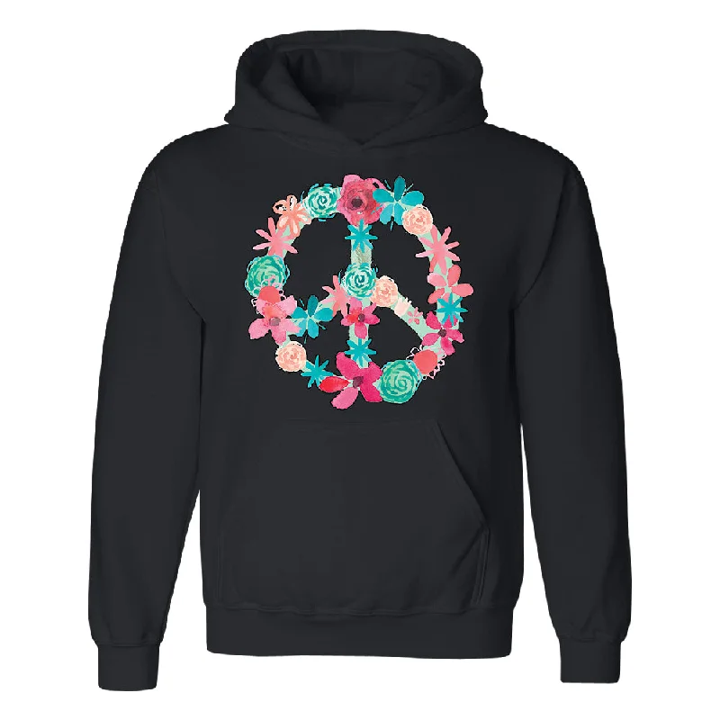 Zexpa Apparel™ Floral Peace Sign Garden Nature Unisex Hoodie Colored Flowers Sweater Denim Fabric Leather Fabric Suede Fabric Zexpa Apparel™ Floral Peace Sign Garden Nature Unisex Hoodie Colored Flowers Sweater Denim Fabric Leather Fabric Suede Fabric