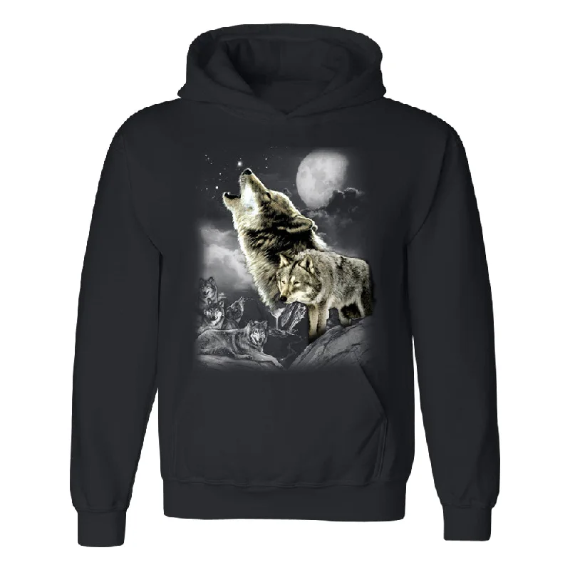Zexpa Apparel™ Wolves Wildness Howling Full Moon Unisex Hoodie Wolf the Mountain Sweater High Neck Crew Neck V-Neck Zexpa Apparel™ Wolves Wildness Howling Full Moon Unisex Hoodie Wolf the Mountain Sweater High Neck Crew Neck V-Neck