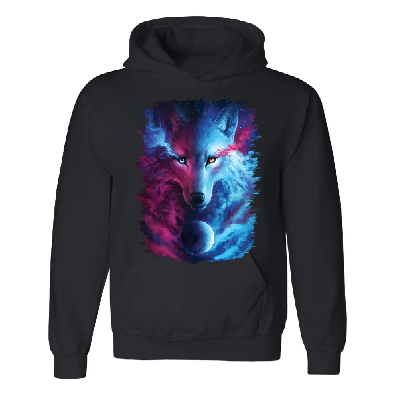 Zexpa Apparel™ Light and Dark Wolf Unisex Hoodie Where Dark and Light Meet Sweater Notch Collar Peter Pan Collar Cowl Neck Zexpa Apparel™ Light and Dark Wolf Unisex Hoodie Where Dark and Light Meet Sweater Notch Collar Peter Pan Collar Cowl Neck