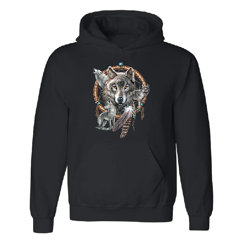 Zexpa Apparel™ Dreamcatcher Wovles Howling Tattoo Unisex Hoodie Souvenir Sweater Fleece Fabric Down Fabric Feather Fabric Zexpa Apparel™ Dreamcatcher Wovles Howling Tattoo Unisex Hoodie Souvenir Sweater Fleece Fabric Down Fabric Feather Fabric