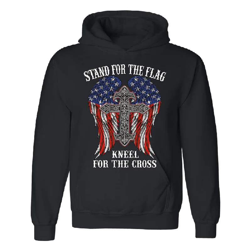Zexpa Apparel™ Stand For The Flag Kneel For The Cross Unisex Hoodie American Flag Sweater Spandex Rayon Corduroy Zexpa Apparel™ Stand For The Flag Kneel For The Cross Unisex Hoodie American Flag Sweater Spandex Rayon Corduroy
