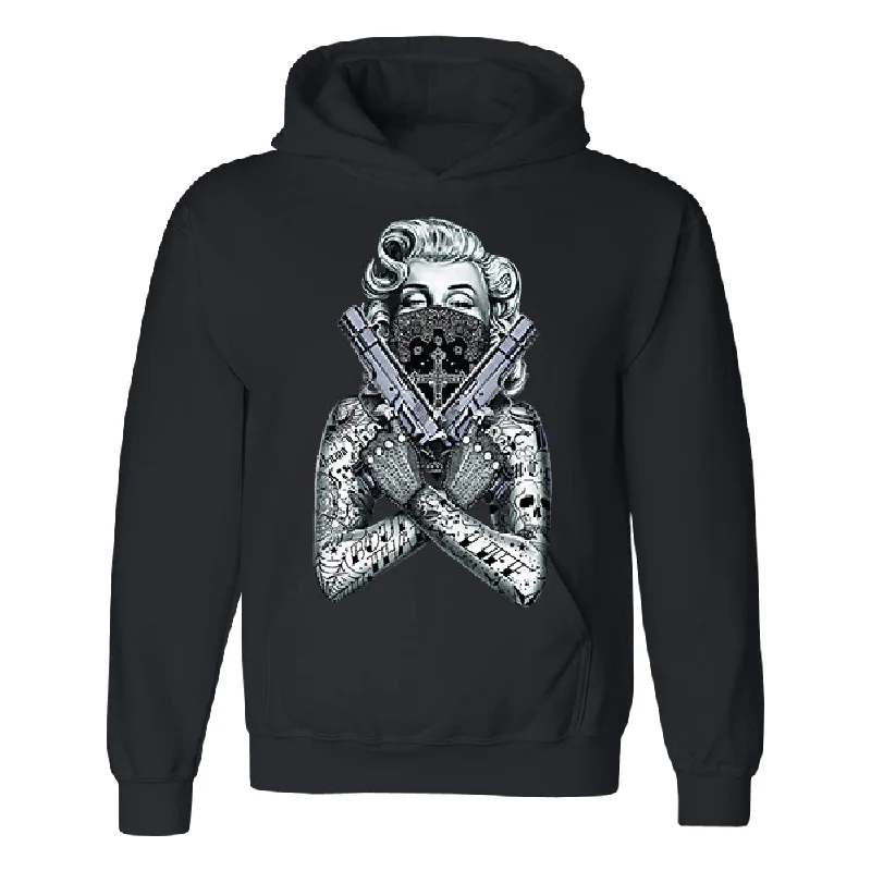Zexpa Apparel™ Marilyn Monroe Black Bandana Cross Unisex Hoodie Souvenir Sweater Polka Dot Checkered Tartan Zexpa Apparel™ Marilyn Monroe Black Bandana Cross Unisex Hoodie Souvenir Sweater Polka Dot Checkered Tartan