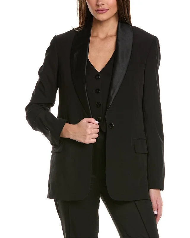 3.1 Phillip Lim Shawl Lapel Wool-Blend Blazer Women's Custom Jacket