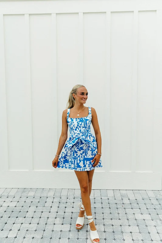 Ariana Mini Dress - Santorini Escape Tunics Essential wardrobe