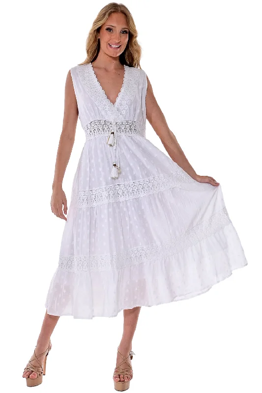 AZUCAR LADIES SLEEVELESS V-NECK LONG DRESS 100% COTTON - IN (2) COLORS - LCD1738 Tunics Chinos classic AZUCAR LADIES SLEEVELESS V-NECK LONG DRESS 100% COTTON - IN (2) COLORS - LCD1738 Tunics Chinos classic