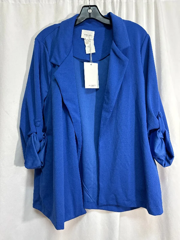 Blazer By Andree By Unit In Blue, Size: 1x Women's Elegant Suit