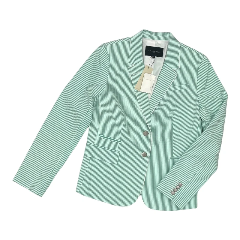 Blazer By Banana Republic In Green & White, Size:M Women's Trendy Blazer