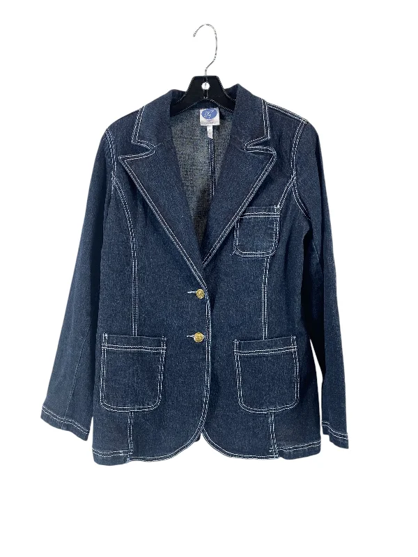 Blazer By Diane Gilman In Blue, Size: M Women's Trendy Jacket