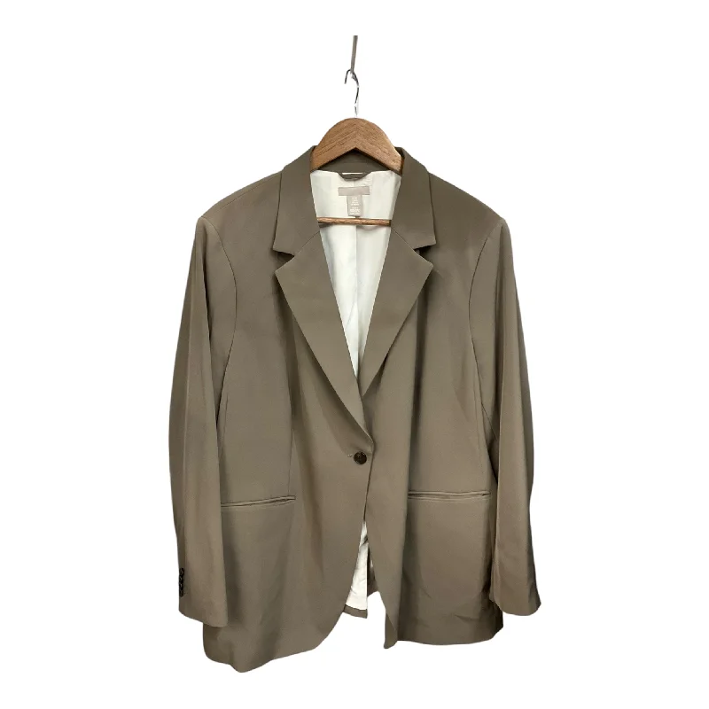 Blazer By H&m In Tan, Size: 2x Women's Handmade Blazer
