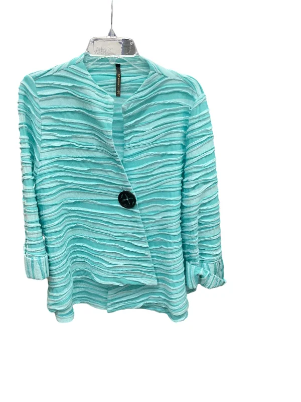 Blazer By Ic By Connie K In Aqua, Size: L Women's Premium Blazer