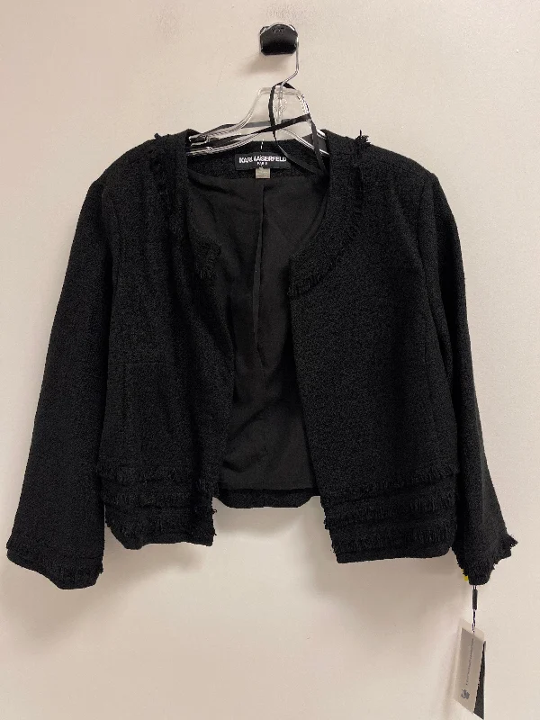 Blazer By Karl Lagerfeld In Black, Size: Xl Women's Party Jacket