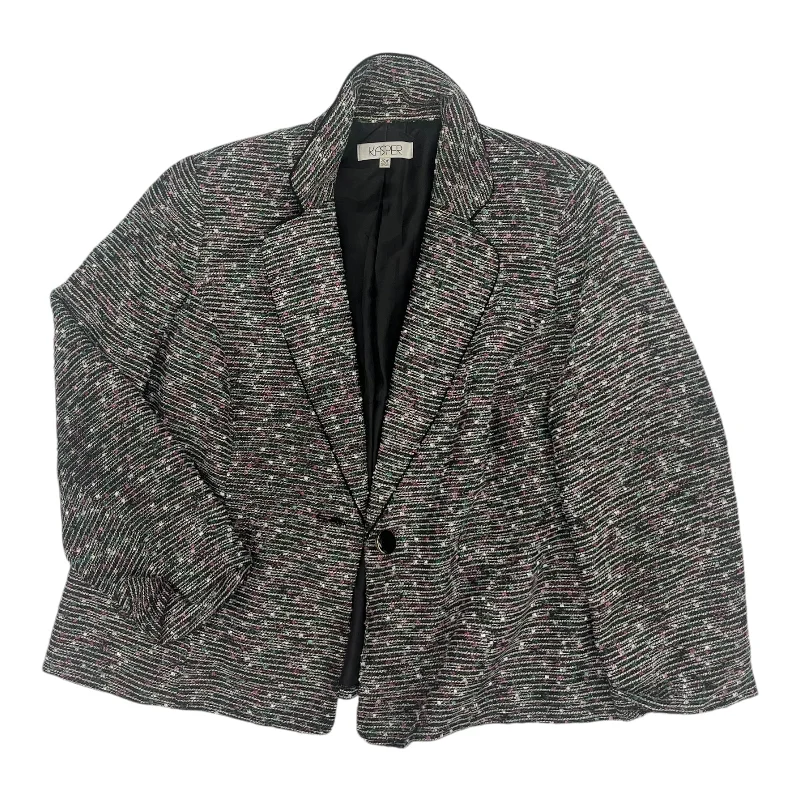 Blazer By Kasper In Black & Green, Size:2X Women's Fashion Blazer