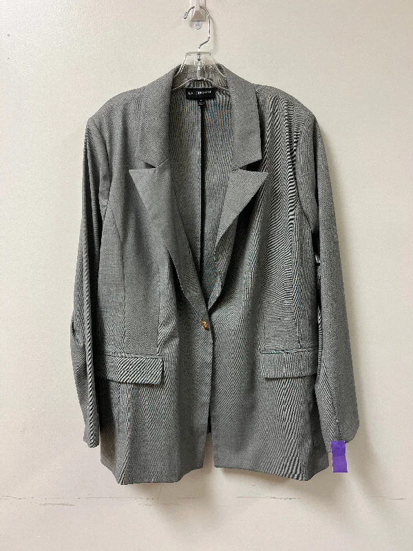 Blazer By Lane Bryant In Grey, Size: 4x Women's Trendy Jacket