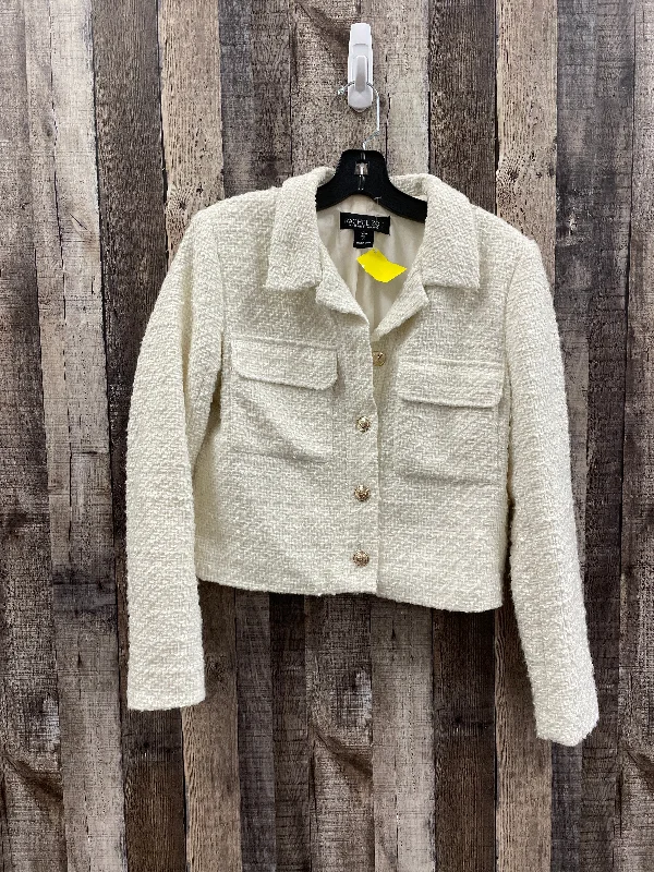 Blazer By Rachel Zoe In Cream, Size: S Women's Leather Blazer