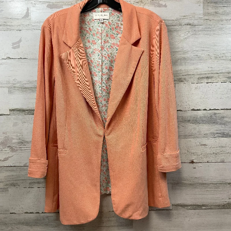 Blazer By Skies Are Blue In Peach, Size: 2x Women's High-End Blazer