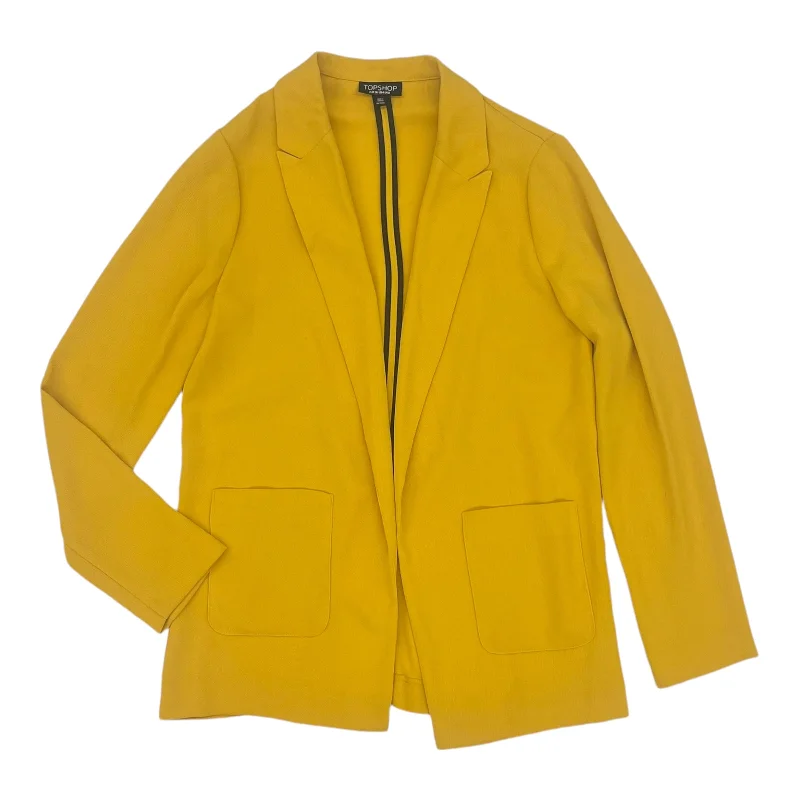 Blazer By Top Shop In Yellow, Size:S Women's Simple Blazer