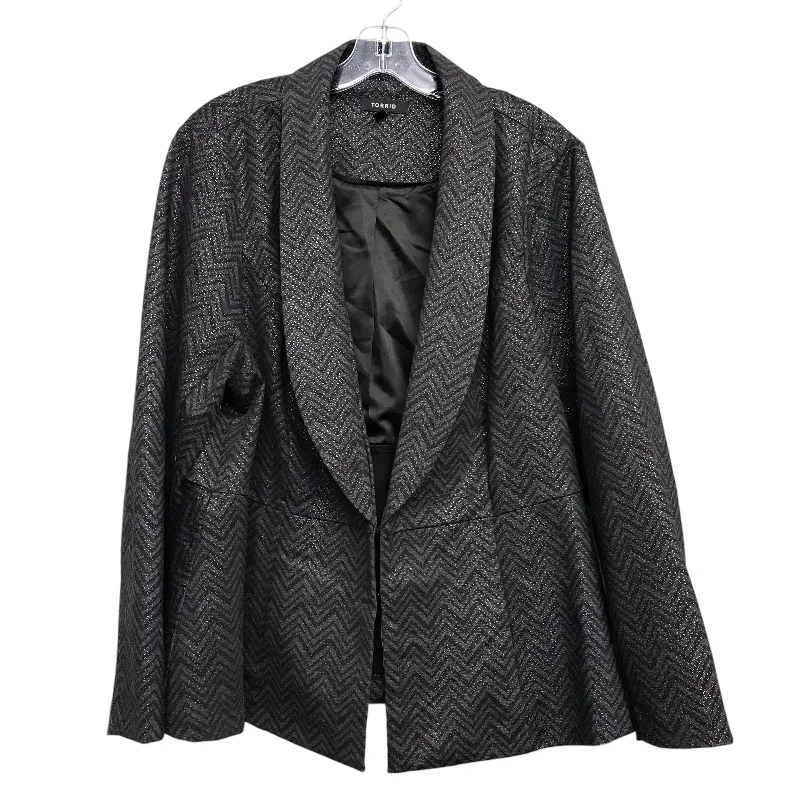 Blazer By Torrid In Black & Grey, Size:3X Women's High-End Blazer