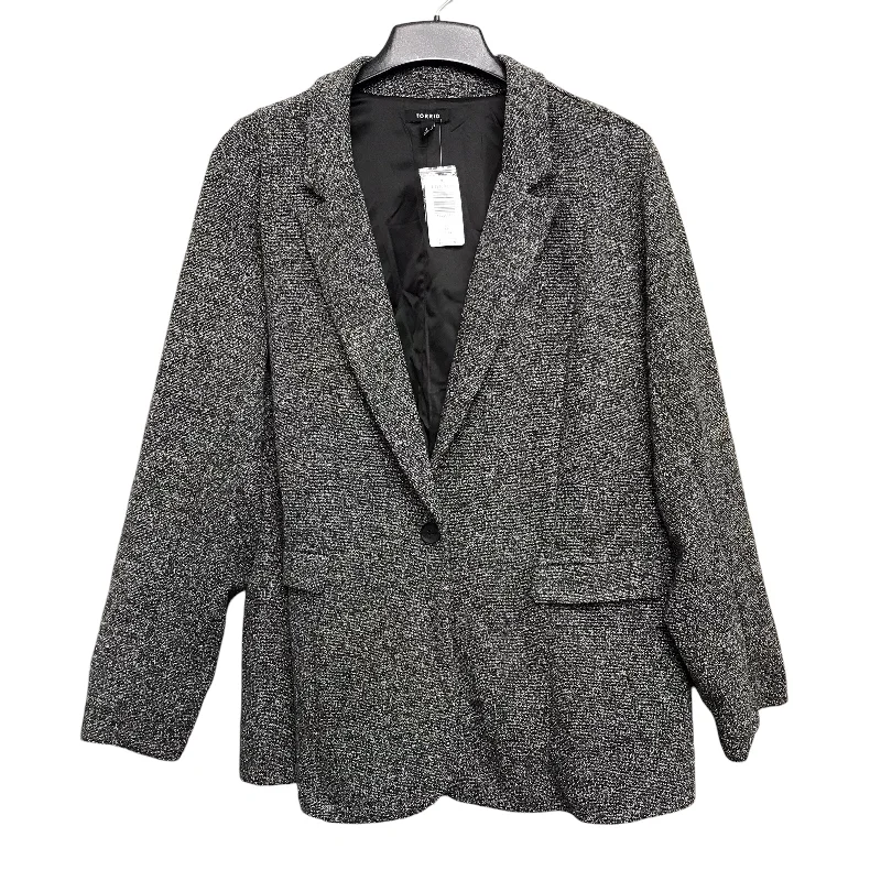 Blazer By Torrid In Grey, Size:3X Women's Premium Blazer