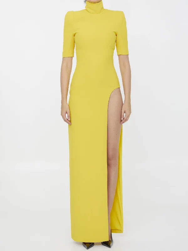Crêpe Long Dress Elegant Long Evening