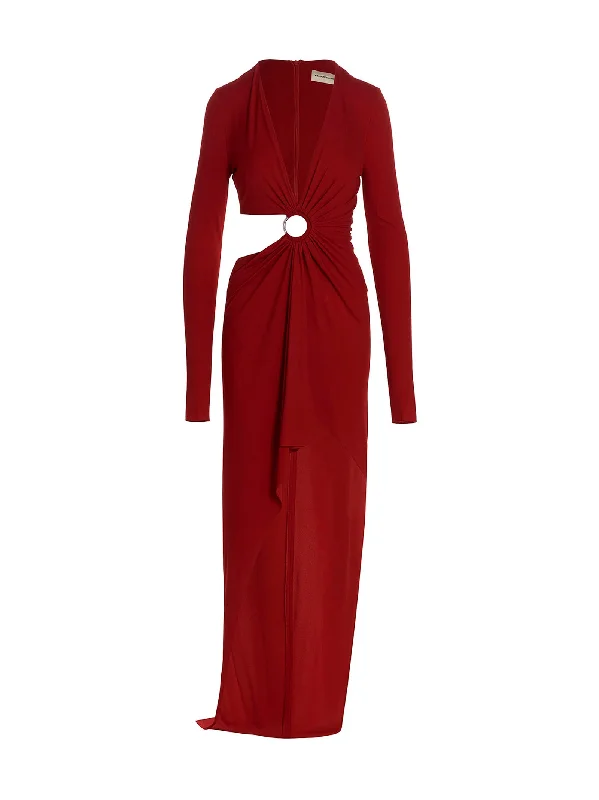 Cut-out Long Dress Tunics Yoga stretchy