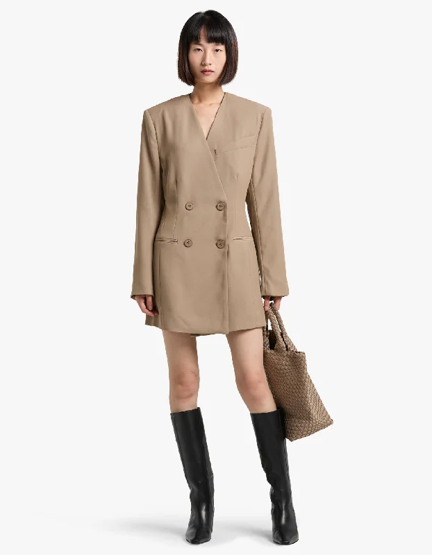 Neriah Blazer Dress - Beige Women's Vacation Suit