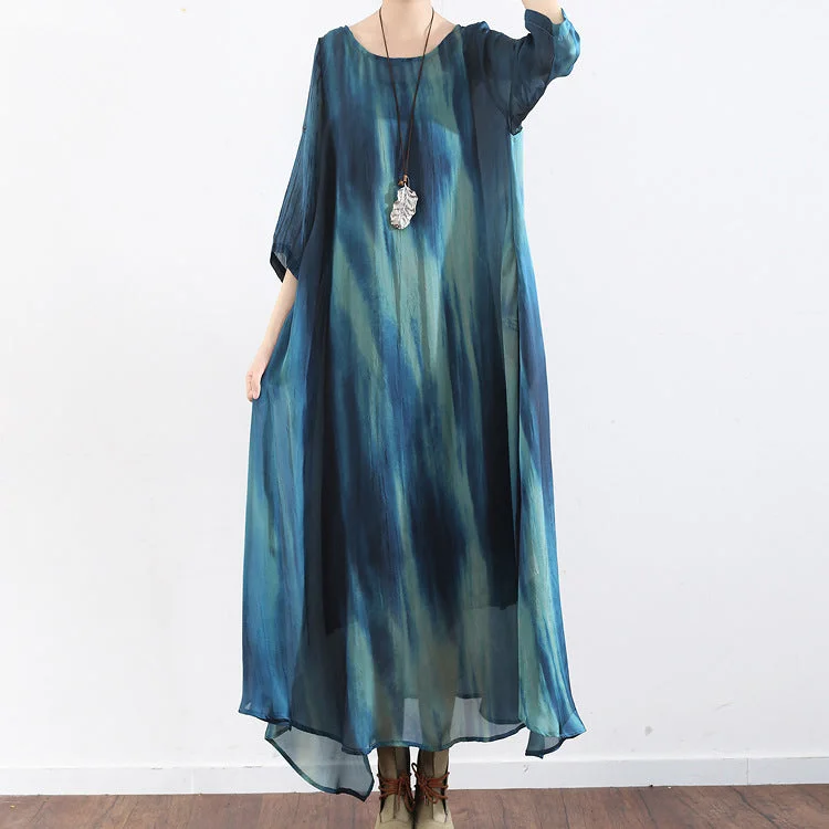 Elegant Summer Long Dresses for Women Tunics Mesh breathable