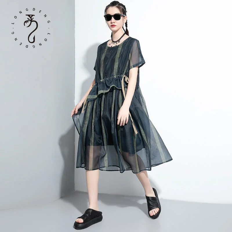 Elegant Summer Plus Sizes Irregular Long Dresses Tunics Recommended stylist
